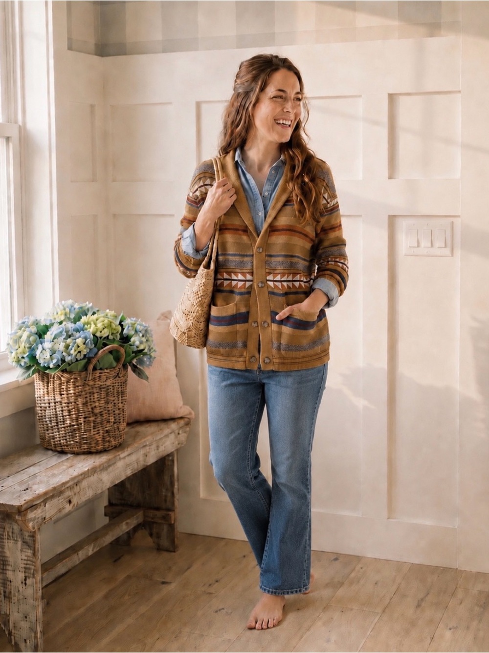 Pendleton Geometric Cardigan Medium